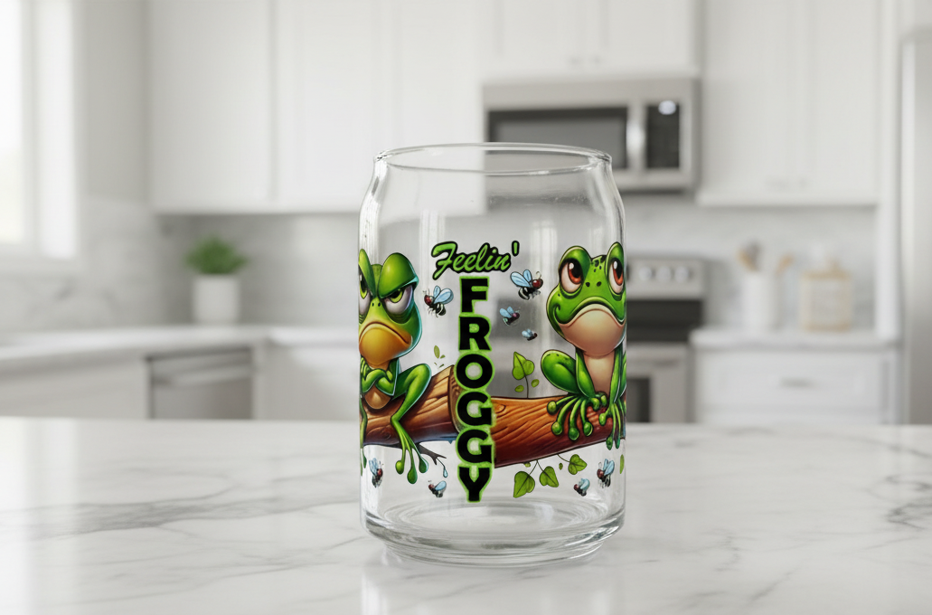 Feelin' Froggy - UVDTF Wrap for cups/hard surfaces sticker