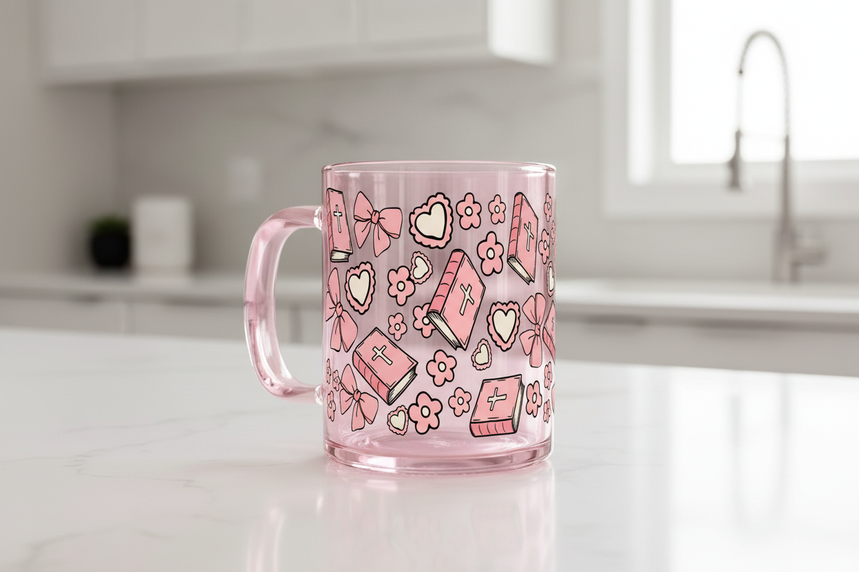 Pink Bibles - UVDTF Wrap for cups/hard surfaces sticker