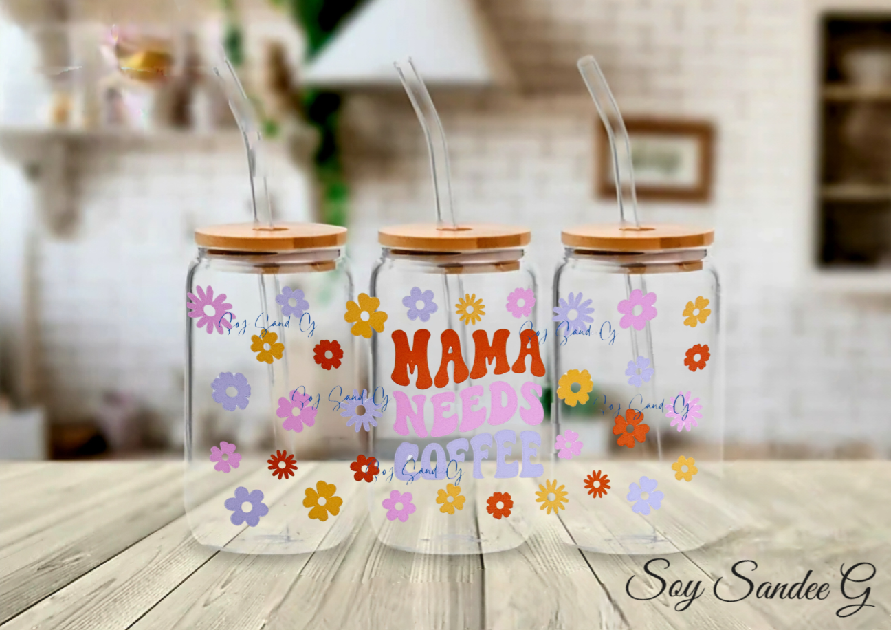 Envoltura UVDTF de Mama Needs Coffee