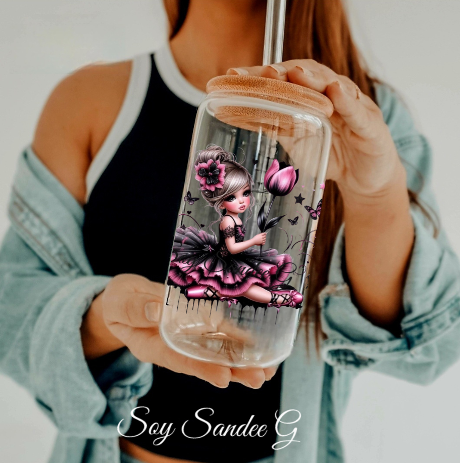 Pink Ballerina - Small UVDTF Decal for cups/hard surfaces sticker