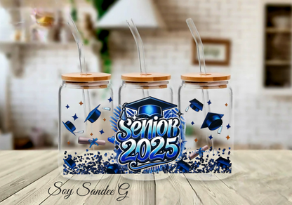 Light Blue Senior Grad - UVDTF Wrap for cups/hard surfaces sticker