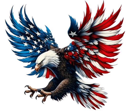 Patriotic Eagle #2 UVDTF Decal