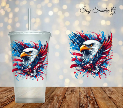 Patriotic Eagle #4 - UVDTF Decal for cups/hard surfaces sticker