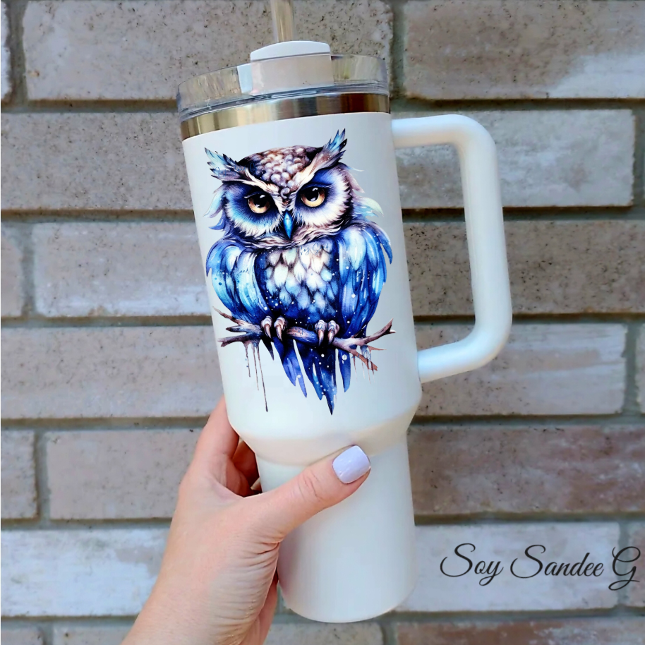 Blue Owl - UVDTF Decal for cups/hard surfaces sticker