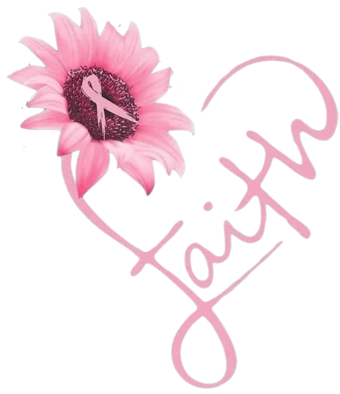 Pink Faith Sunflower UVDTF Decal