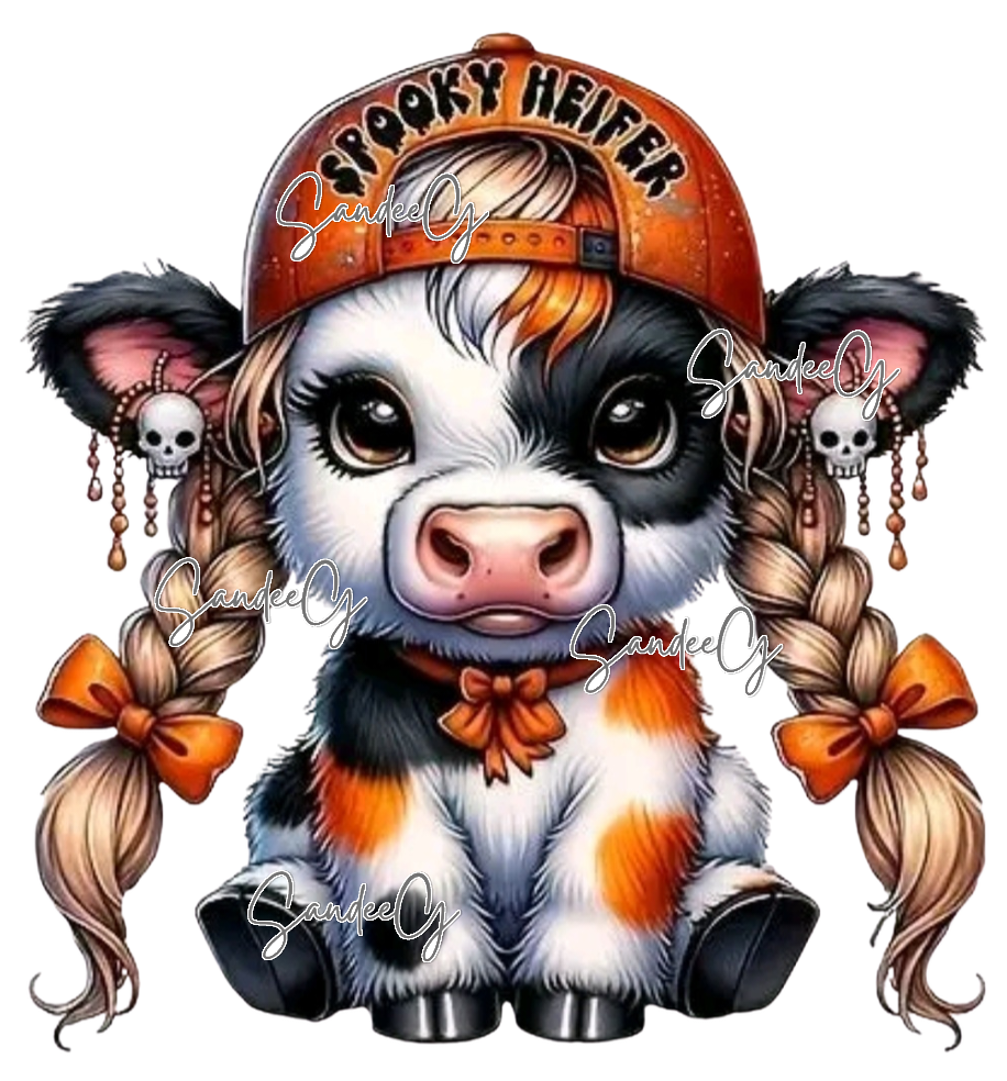 Calcomanía UVDTF de vaca enojada antes del café