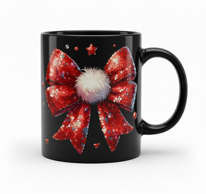 Red Glitter Coquette Bow - UVDTF Decal for cups/hard surfaces sticker