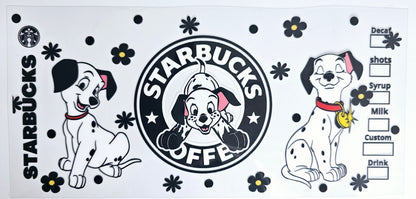 Envoltura de dálmatas con efecto UVDTF de Starbucks
