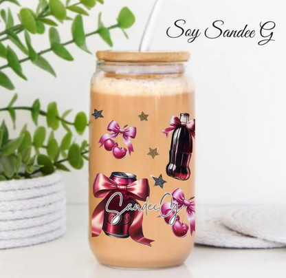 Cherry Bows Soda - UVDTF Wrap for cups/hard surfaces sticker