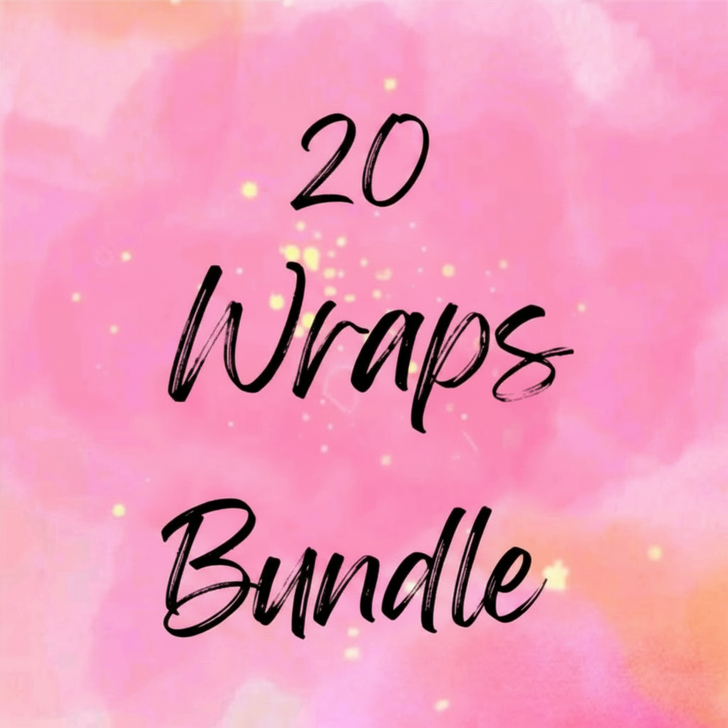 Bundle Pack of 20 UVDTF wraps for cups/hard surfaces stickers