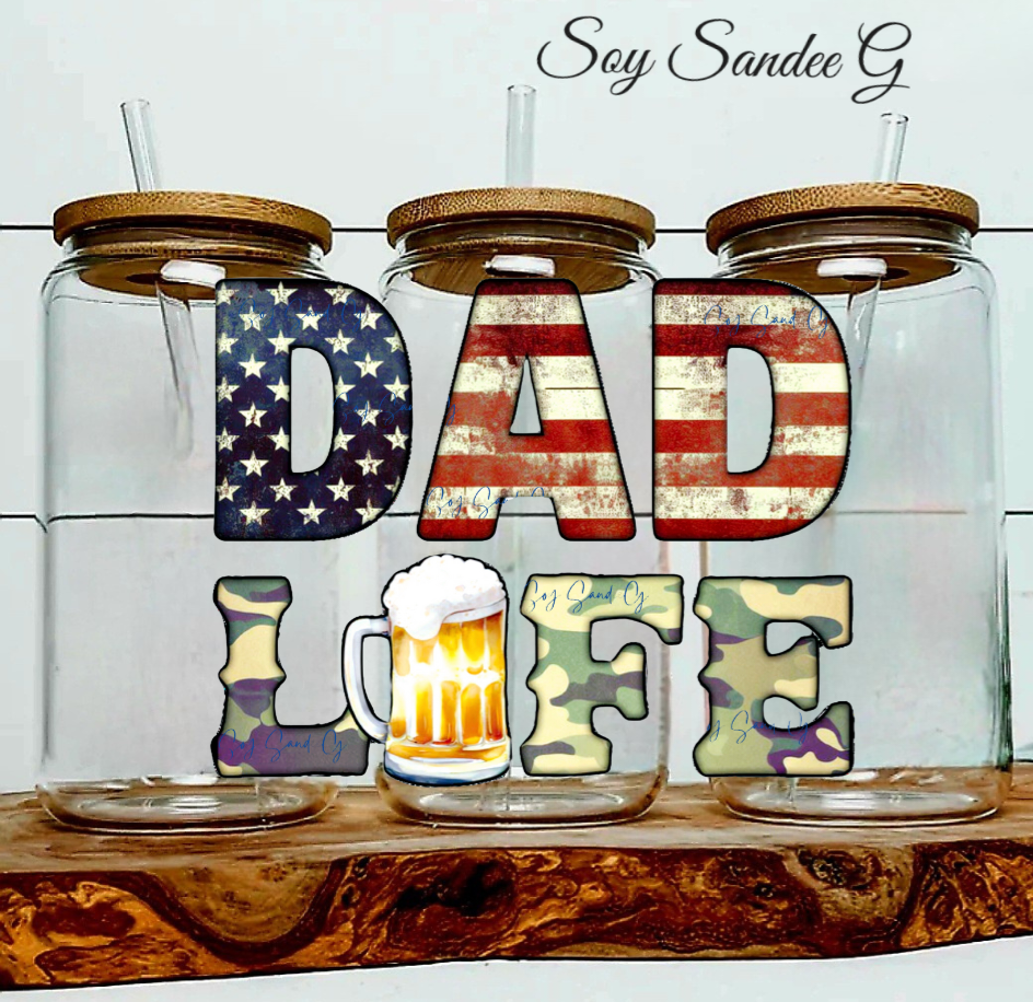 Dad Life - UVDTF decal for cups/hard surfaces sticker