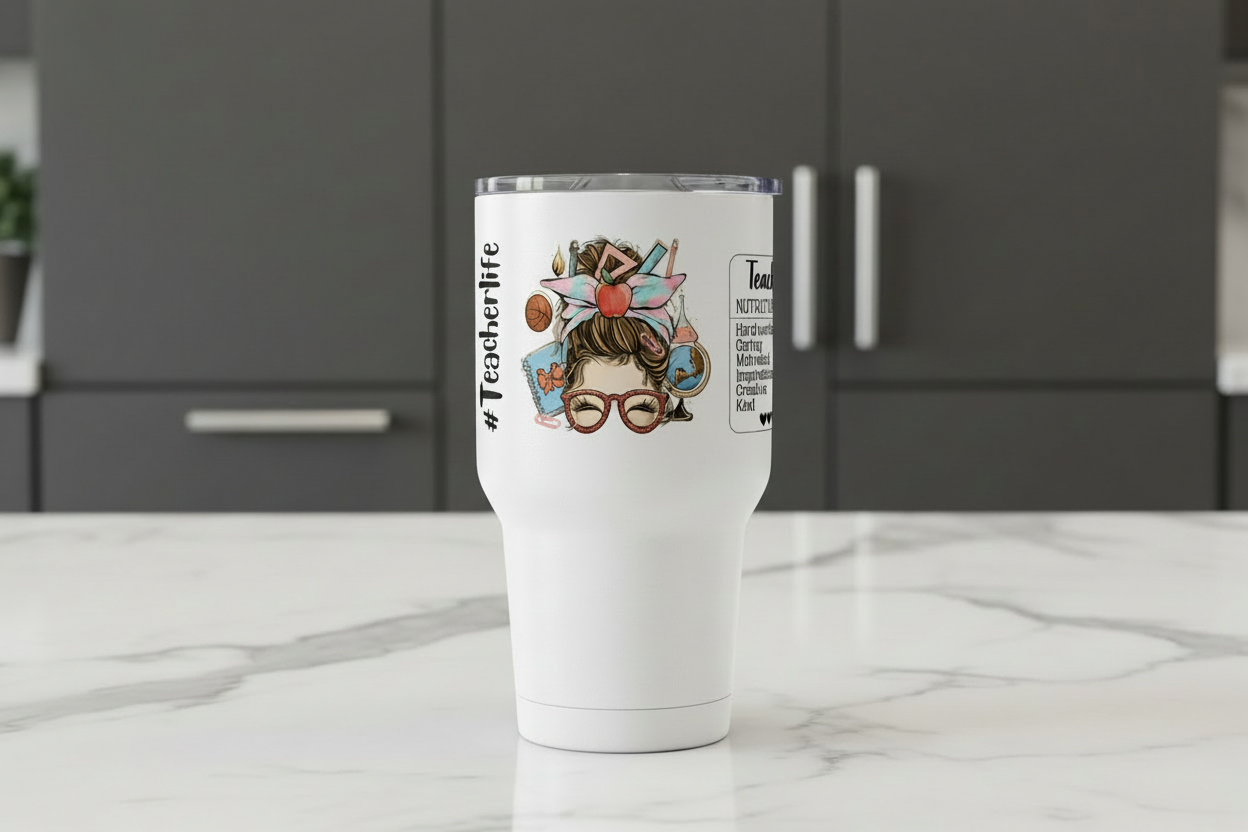 Teacher % - UVDTF Wrap for cups/hard surfaces sticker