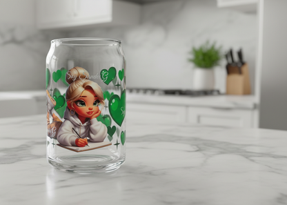 Green Writing Cutie - UVDTF Wrap for cups/hard surfaces sticker