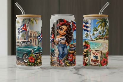 Cuba Pura Vida - UVDTF Wrap for cups/hard surfaces sticker