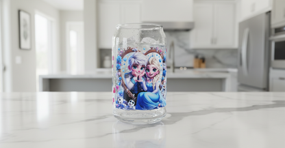 Elsa & her Prince Heart - UVDTF wrap for cups/hard surfaces sticker