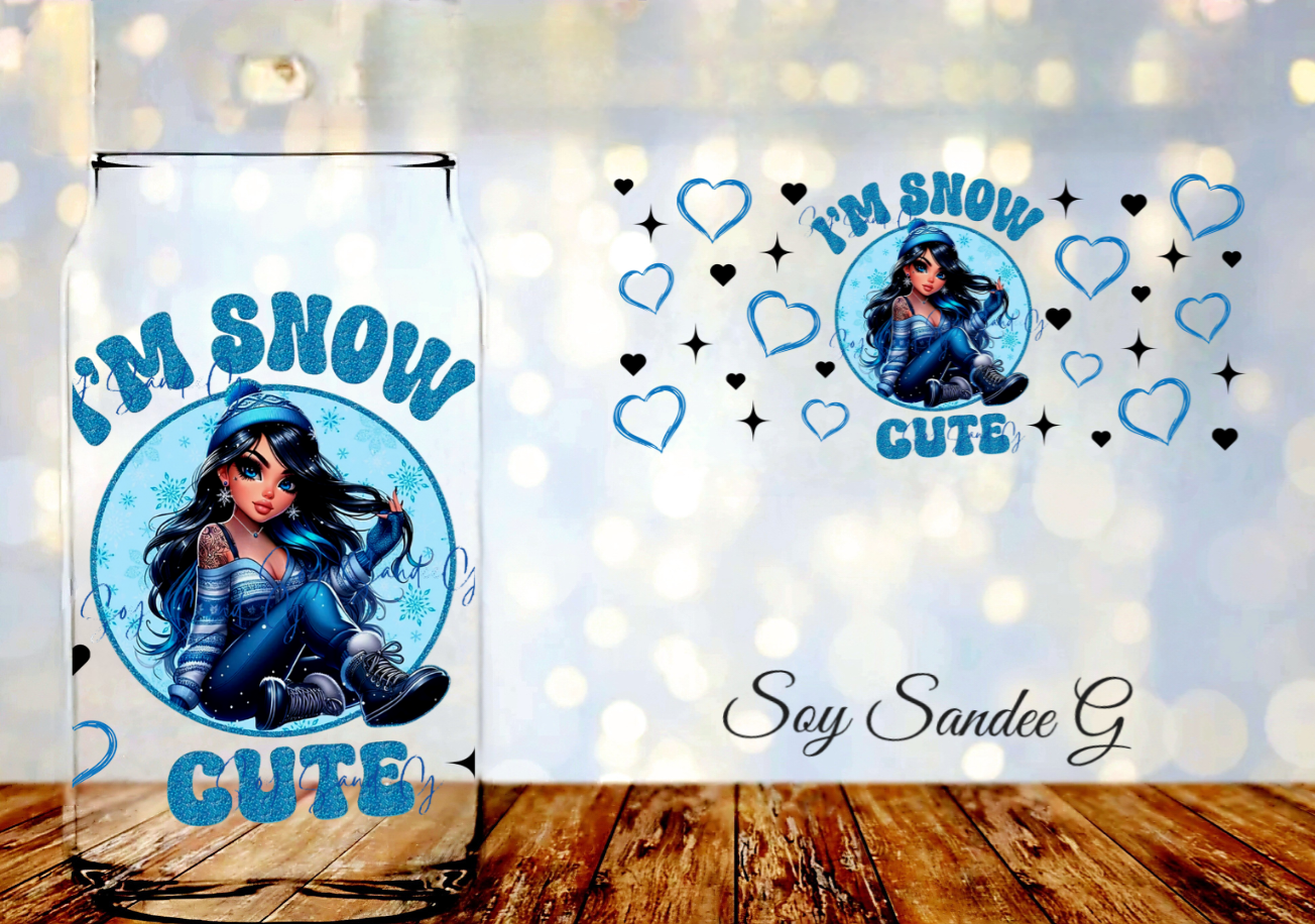 I'm Snow Cute - UVDTF Wrap for cups/hard surfaces sticker
