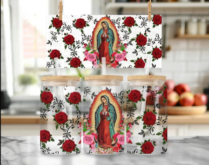 Virgen de Guadalupe & Roses - UVDTF Wrap for cups/hard surfaces