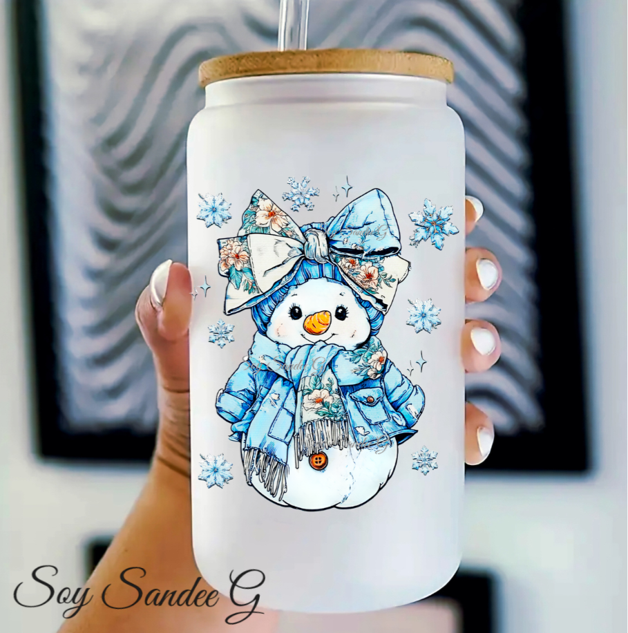 Denim Snowman - UVDTF Decal for cups/hard surfaces sticker