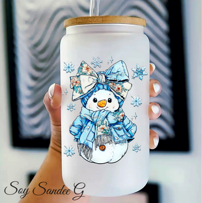 Denim Snowman - UVDTF Decal for cups/hard surfaces sticker