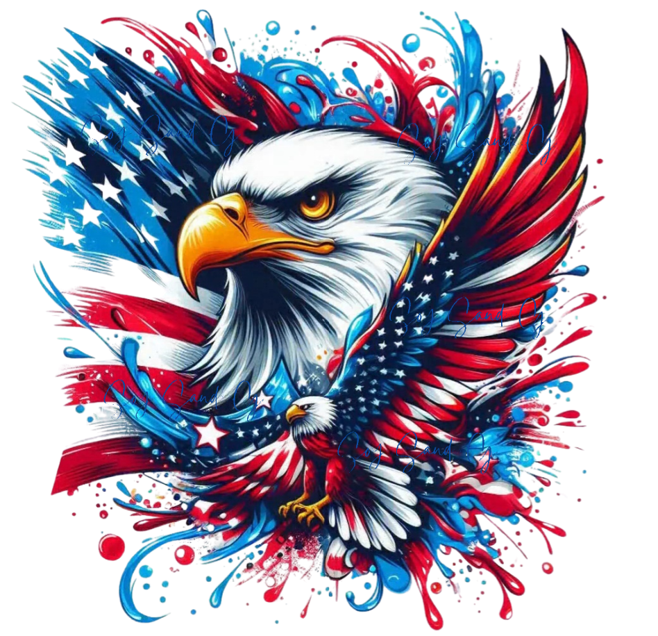 Patriotic Eagle #4 - UVDTF Decal for cups/hard surfaces sticker