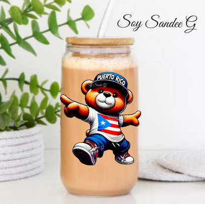 Puerto Rico Bear - UVDTF Decal for cups/hard surfaces sticker