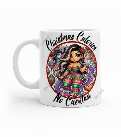 Christmas Calories No Cuentan - UVDTF Decal for cups/hard surfaces sticker