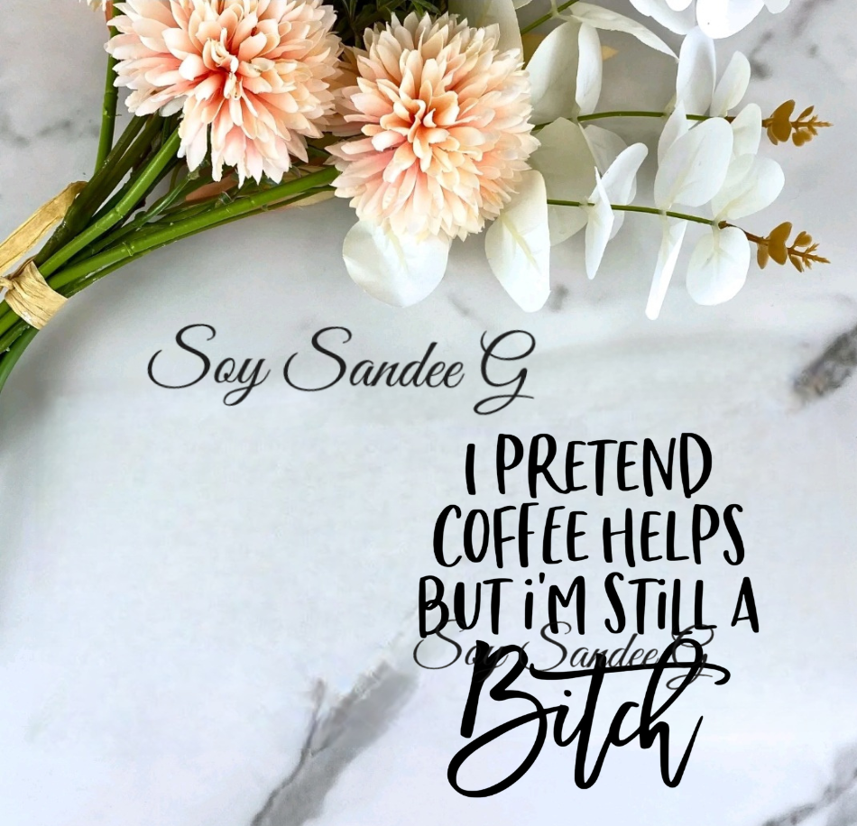 I Pretend Coffee Helps - UVDTF Decal for cups/hard surfaces sticker