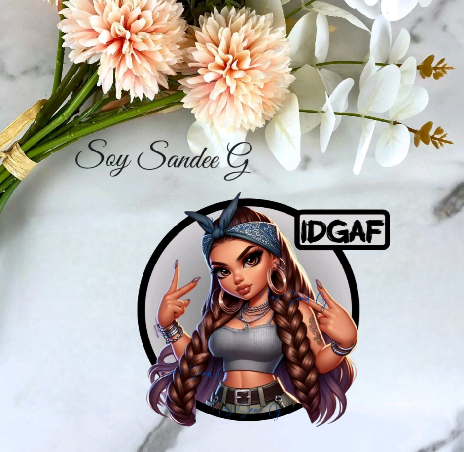IDGAF - UVDTF Decal for cups/hard surfaces sticker