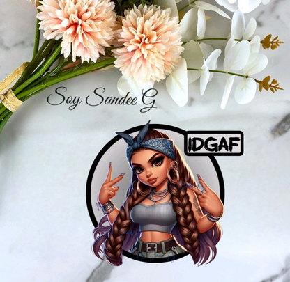 IDGAF - UVDTF Decal for cups/hard surfaces sticker