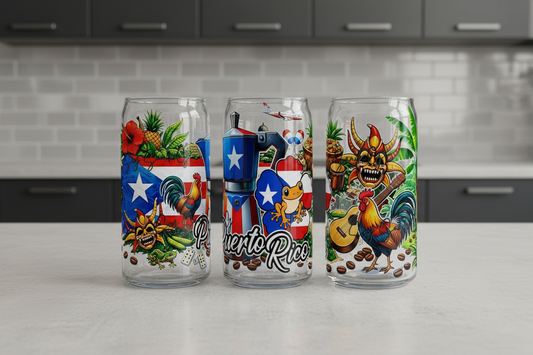 Puerto Rico Life - UVDTF Wrap for cups/hard surfaces sticker