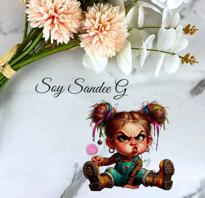 Sassy Lollipop Girl - UVDTF Decal for cups/hard surfaces sticker