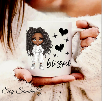 White Joggers Blessed - UVDTF Decal for cups/hard surfaces sticker