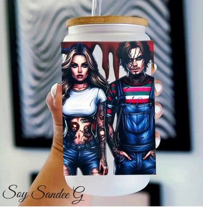 Envoltura UVDTF de calaveras coloridas