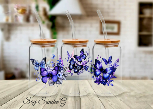 Purple Butterflies - UVDTF wrap for cups/hard surfaces sticker