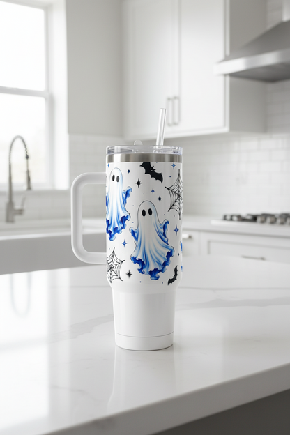 Blue Ghosts - UVDTF Wrap for cups/hard surfaces sticker
