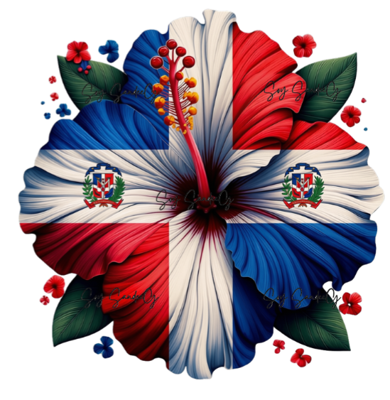 Dominican Hibiscus - UVDTF Decal for cups/hard surfaces sticker