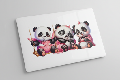 Pandas -  UVDTF wrap for cups/hard surfaces sticker