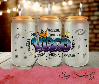 Graffiti Virgo - UVDTF Wrap for cups/hard surfaces sticker