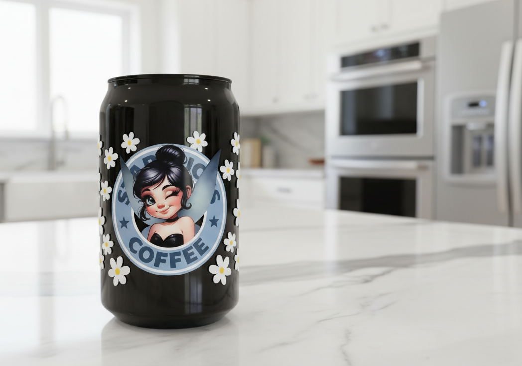Dark Hair Fairy - UVDTF Wrap for cups/hard surfaces sticker