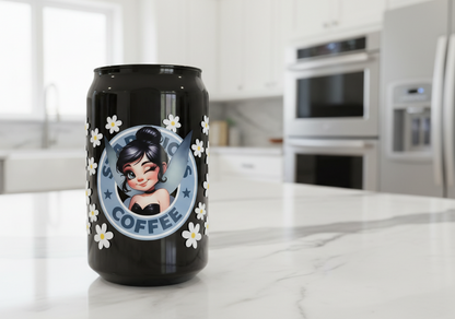 Dark Hair Fairy - UVDTF Wrap for cups/hard surfaces sticker