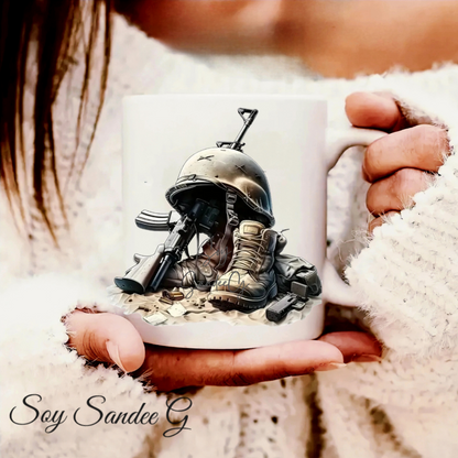 Military Boots & Hat - UVDTF Decal for cups/hard surfaces sticker