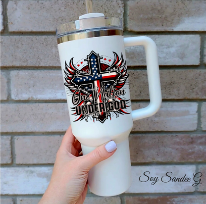 One Nation Under God - UVDTF Decal for cups/hard surfaces sticker