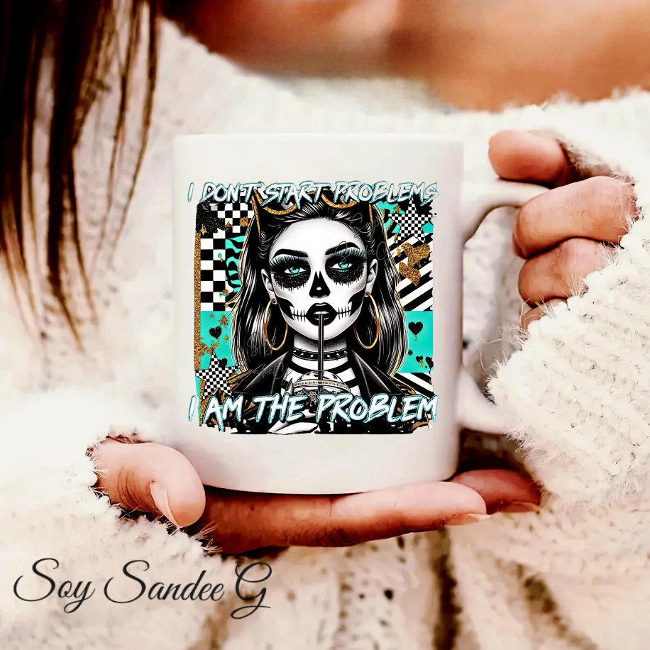 I Don't Start Problems Skully - UVDTF Decal for cups/hard surfaces sticker