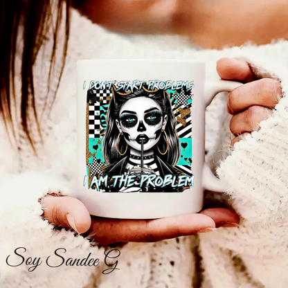 I Don't Start Problems Skully - UVDTF Decal for cups/hard surfaces sticker