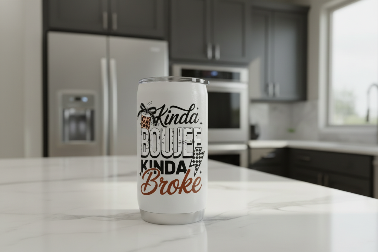 Kinda Boujee Kinda Broke #2 - UVDTF decal for cups/hard surfaces sticker