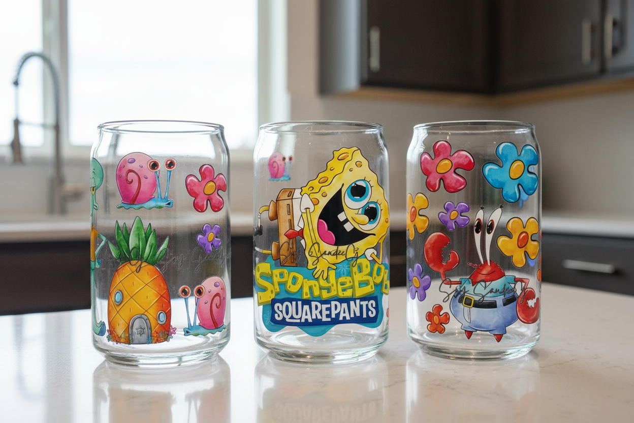 Spongebob & Friends - UVDTF wrap for cups/hard surfaces sticker