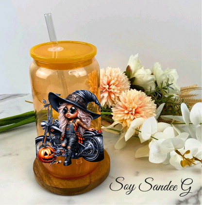 Motorcycle Girl(Spanish) - UVDTF Decal for cups/hard surfaces sticker