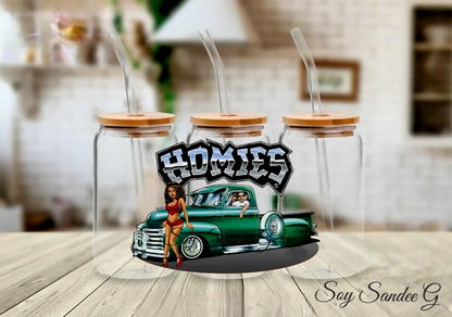 Mini Homies Green Lowrider - UVDTF Decal for cups/hard surfaces sticker