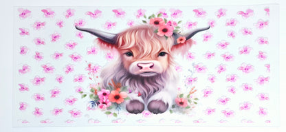 Highland Cow #8 - UVDTF Wrap for cups/hard surfaces sticker