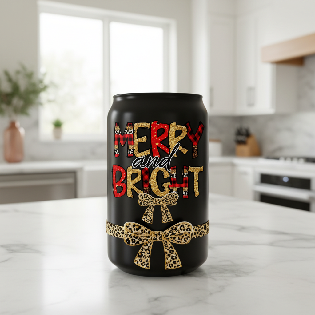 Merry & Bright - UVDTF Decal for cups/hard surfaces sticker